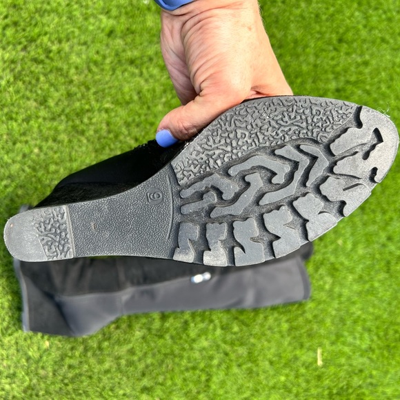 Size 9 Black Wedge Catherine Malandrino Knee-High Boots - Picture 4 of 8